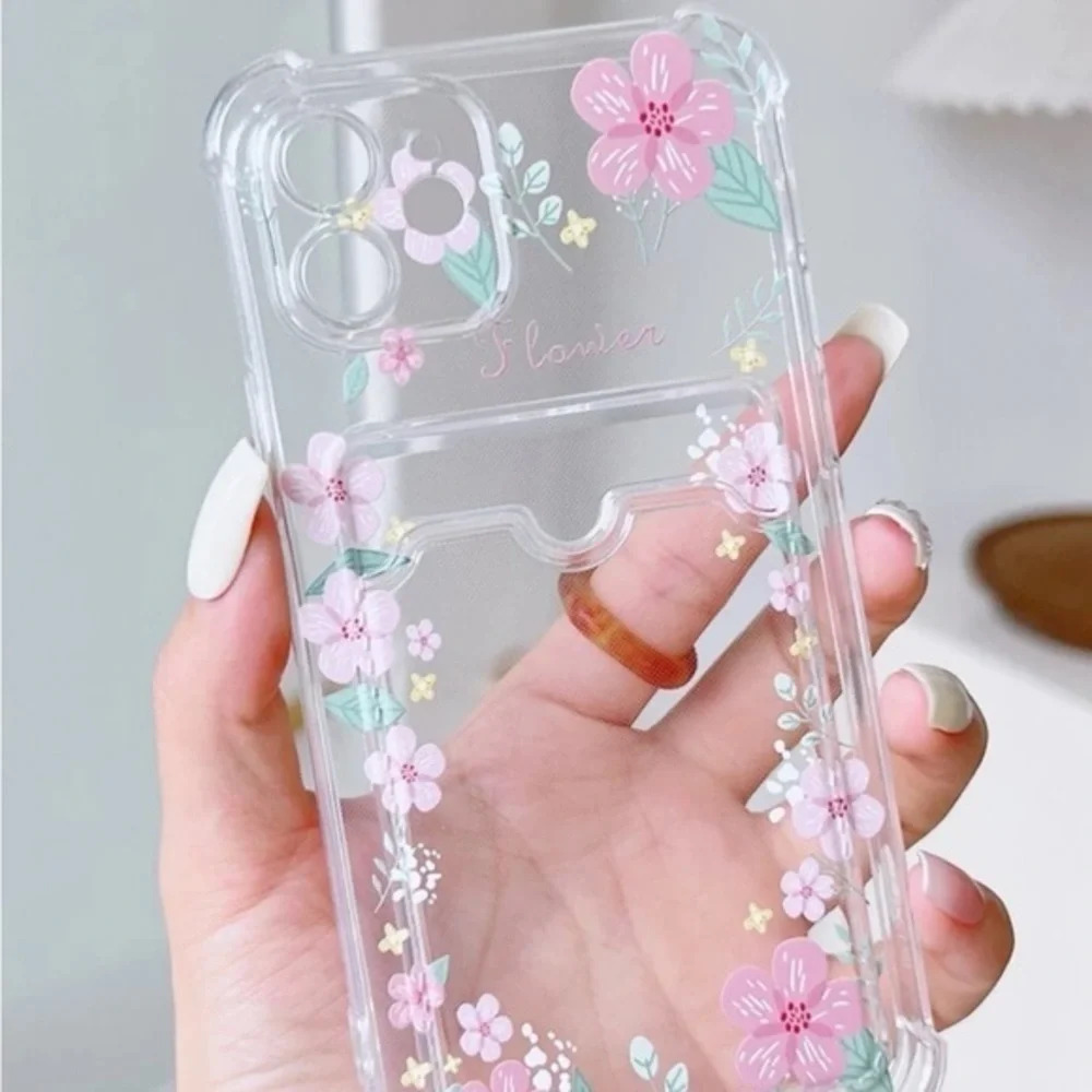 ⚠️Clearance🌸iPhone 14/Pro Max/Plus Cute Floral iPhone Case With Card Slot - Picture 3 of 4